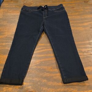 lei Navy Stretch Jeggings with Drawstring Waist